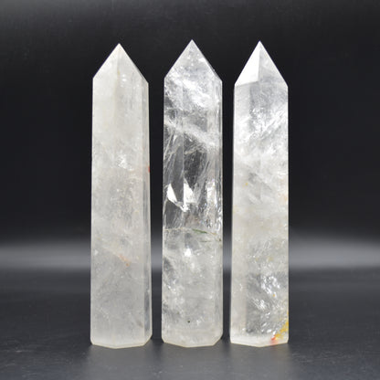 Clear Quartz Crystal Point, Tower, Wand - 1 Count - choose from 10 sizes