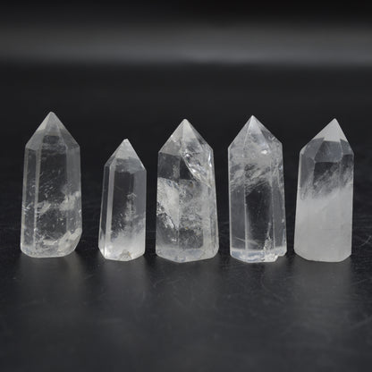 Clear Quartz Crystal Point, Tower, Wand - 1 Count - choose from 10 sizes