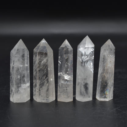 Clear Quartz Crystal Point, Tower, Wand - 1 Count - choose from 10 sizes