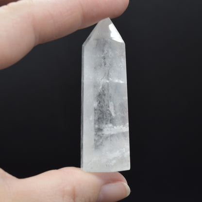 Clear Quartz Crystal Point, Tower, Wand - 1 Count - choose from 10 sizes