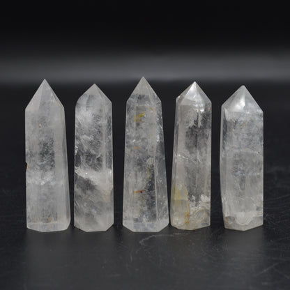 Clear Quartz Crystal Point, Tower, Wand - 1 Count - choose from 10 sizes