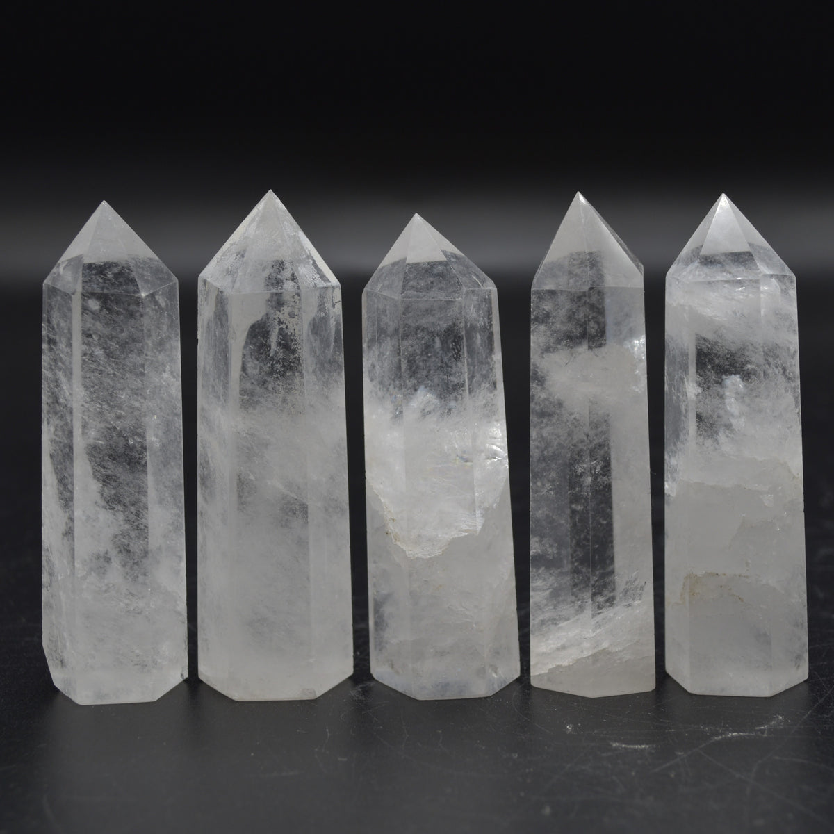 Clear Quartz Crystal Point, Tower, Wand - 1 Count - choose from 10 sizes