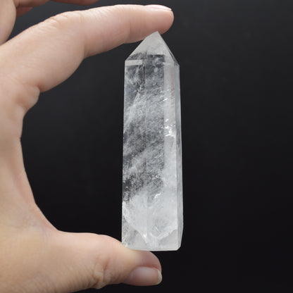 Clear Quartz Crystal Point, Tower, Wand - 1 Count - choose from 10 sizes