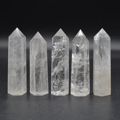 Clear Quartz Crystal Point, Tower, Wand - 1 Count - choose from 10 sizes