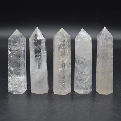 Clear Quartz Crystal Point, Tower, Wand - 1 Count - choose from 10 sizes