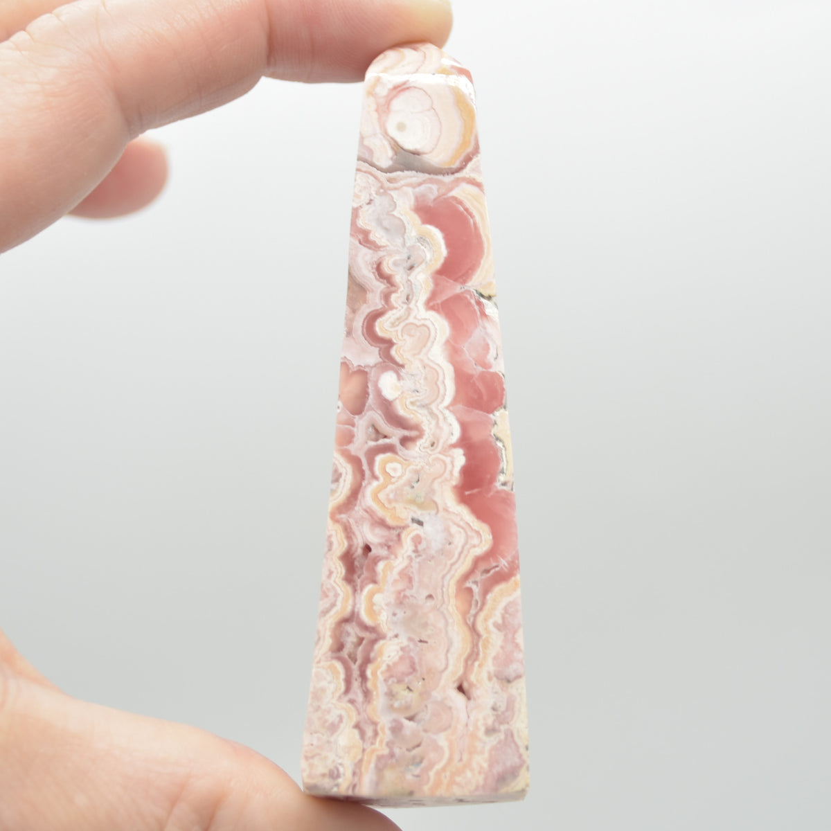 Rhodochrosite Point Tower Wand from Argentina - 97 grams - 8cm #01