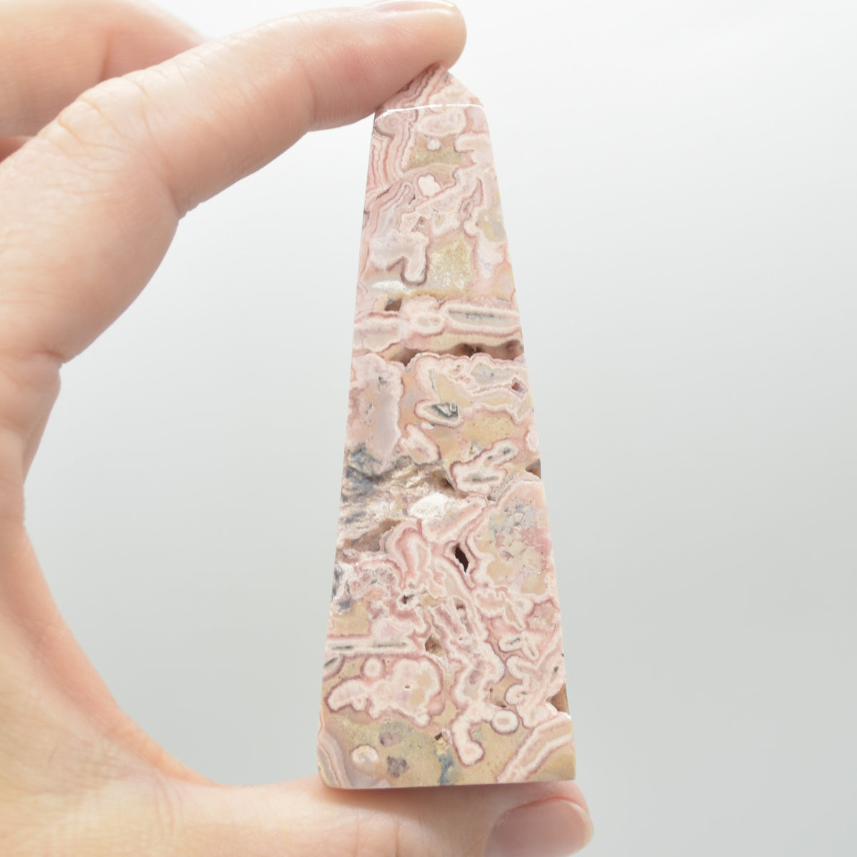 Rhodochrosite Point Tower Wand from Argentina - 87 grams - 8cm #03