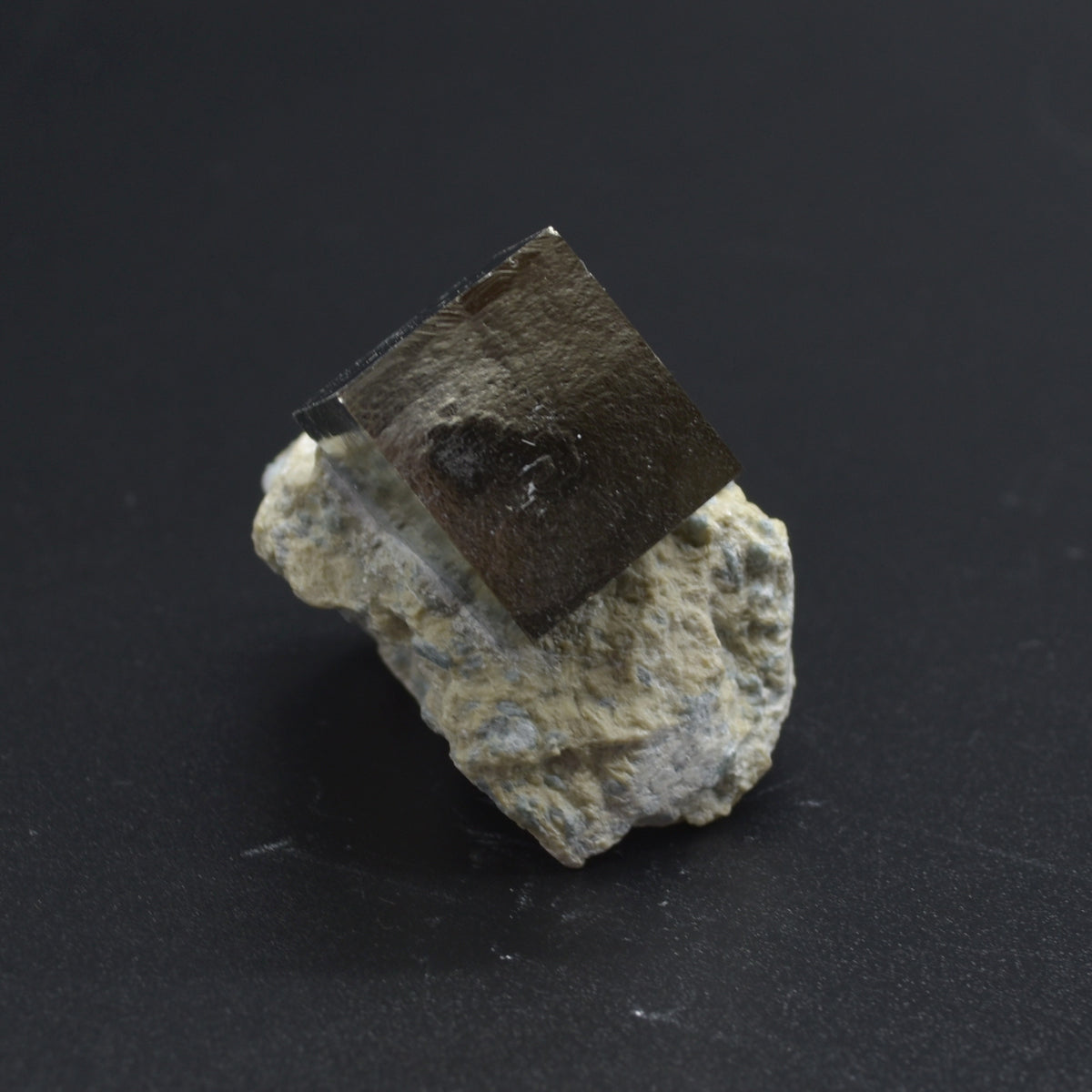 Pyrite Natural Crystal Cube Cluster in Basalt from Navajun, Spain, Fools Gold 64 grams #02