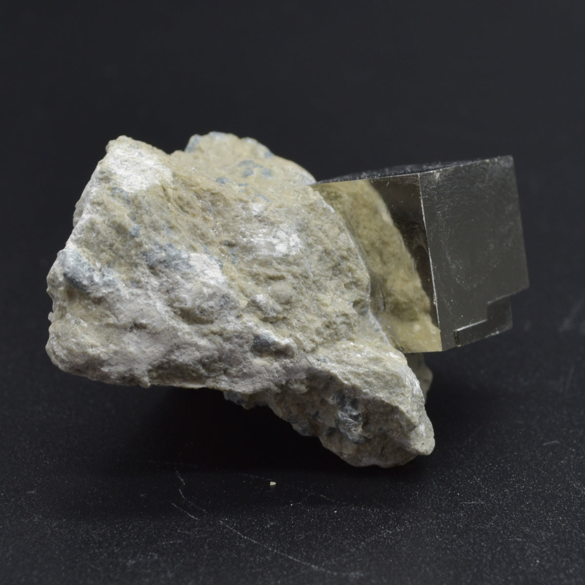 Pyrite Natural Crystal Cube Cluster in Basalt from Navajun, Spain, Fools Gold, 56 grams #18
