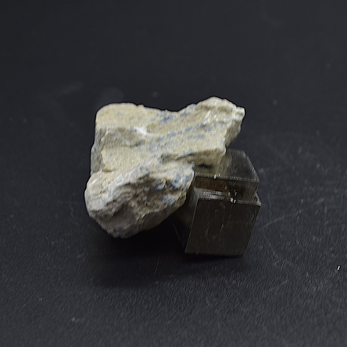 Pyrite Natural Crystal Cube Cluster in Basalt from Navajun, Spain, Fools Gold, 56 grams #18
