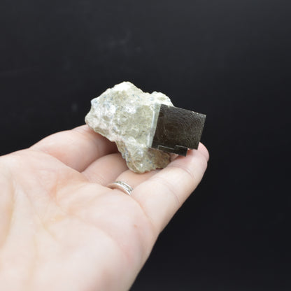 Pyrite Natural Crystal Cube Cluster in Basalt from Navajun, Spain, Fools Gold, 56 grams #18
