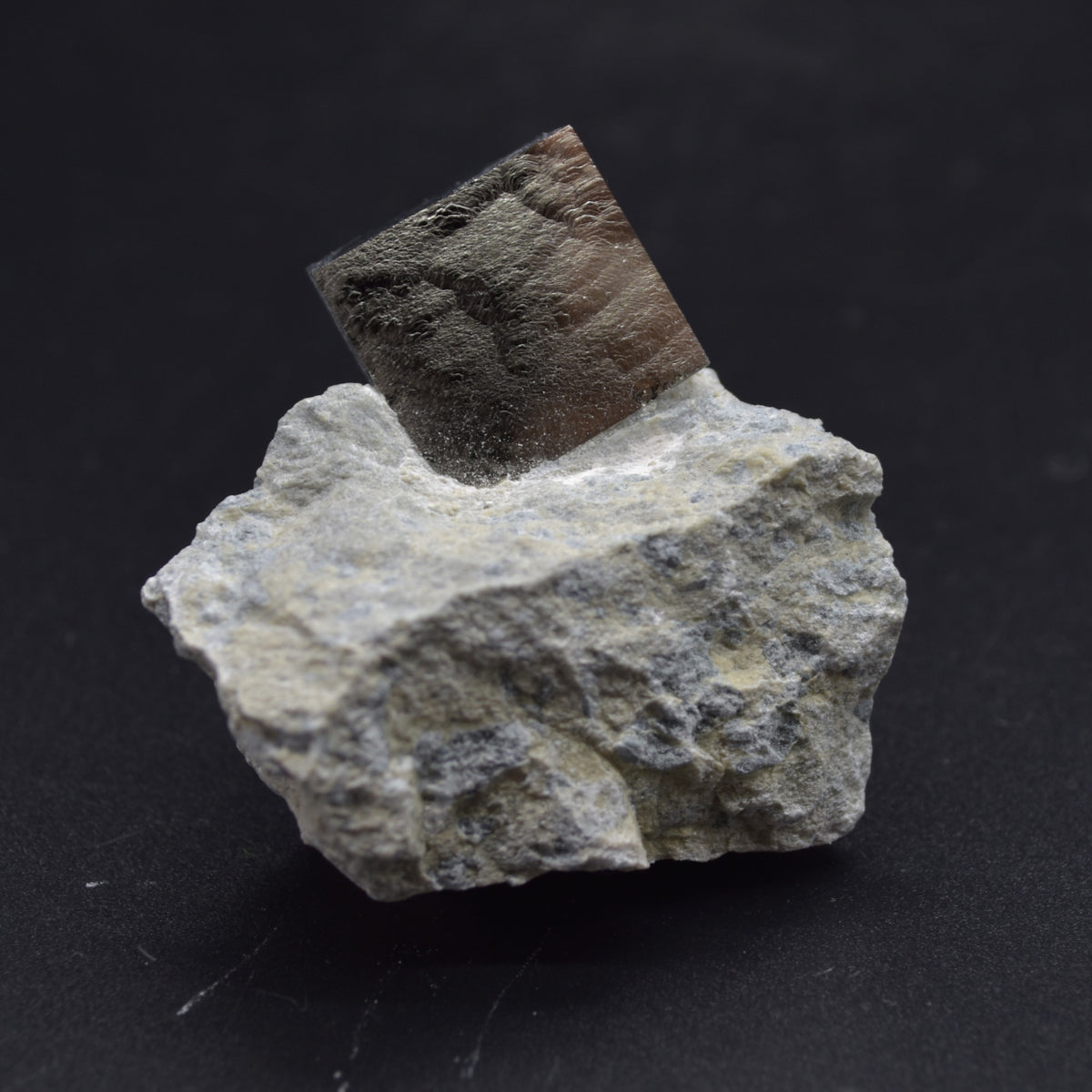 Pyrite Natural Crystal Cube Cluster in Basalt from Navajun, Spain, Fools Gold, 81 grams #21