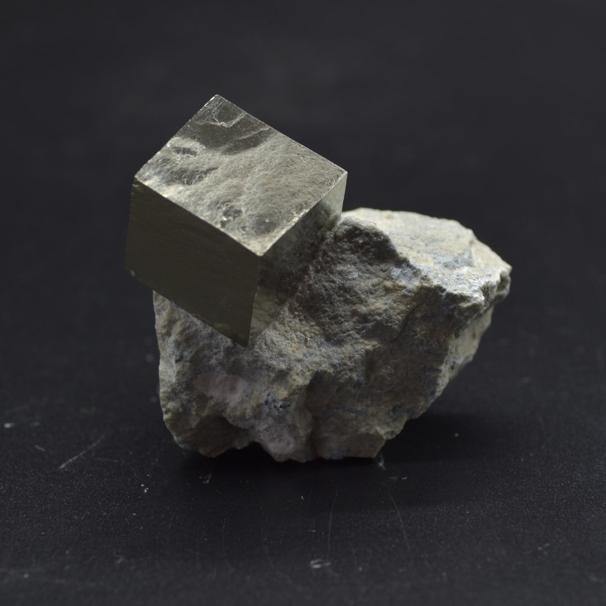 Pyrite Natural Crystal Cube Cluster in Basalt from Navajun, Spain, Fools Gold, 81 grams #21