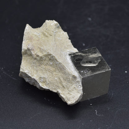 Pyrite Natural Crystal Cube Cluster in Basalt Matrix from Navajun, Spain, Fools Gold, 95 grams #26