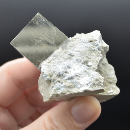 Pyrite Natural Crystal Cube Cluster in Basalt Matrix from Navajun, Spain, Fools Gold, 105 grams #29