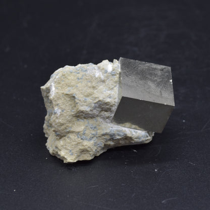 Pyrite Natural Crystal Cube Cluster in Basalt Matrix from Navajun, Spain, Fools Gold, 88 grams #31