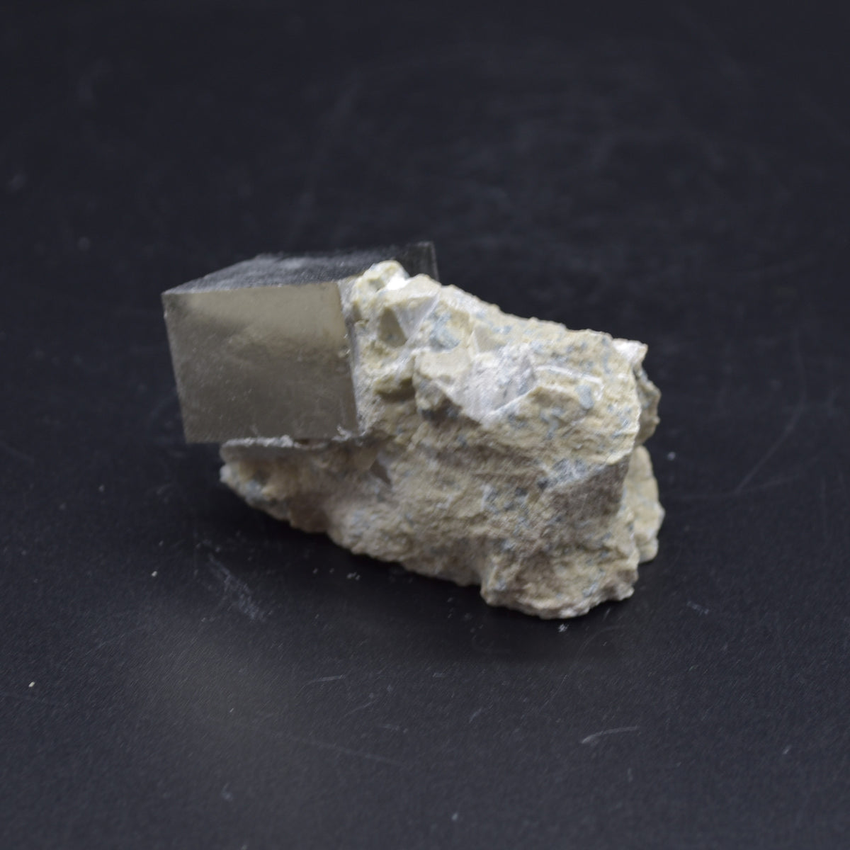 Pyrite Natural Crystal Cube Cluster in Basalt Matrix from Navajun, Spain, Fools Gold, 88 grams #31