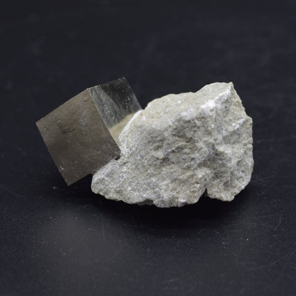 Pyrite Natural Crystal Cube Cluster in Basalt Matrix from Navajun, Spain, Fools Gold, 65 grams #38