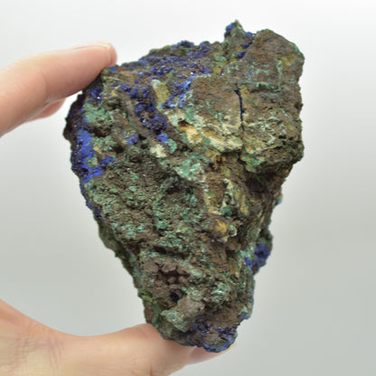 Raw Azurite Crystal Free Standing Freeform / Free Form - 355 grams #01