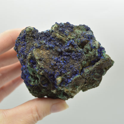 Raw Azurite Crystal Free Standing Freeform / Free Form - 355 grams #01