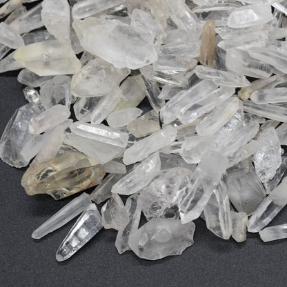 Brazil Lemurian Quartz Clear Quartz Crystal Points - Great for making Crystal Grids - 0.6cm - 2cm - 20, 50 or 90-100 grams