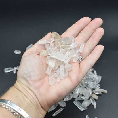 Brazil Lemurian Quartz Clear Quartz Crystal Points - Great for making Crystal Grids - 0.6cm - 2cm - 20, 50 or 90-100 grams