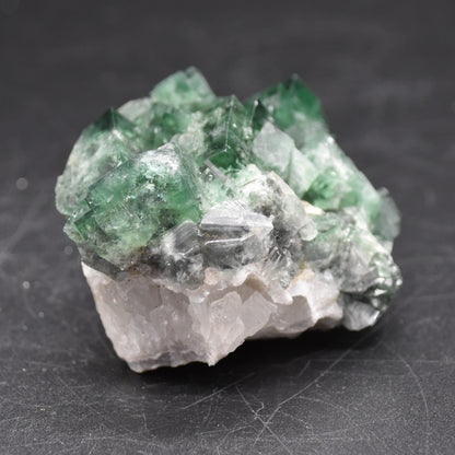 Diana Maria Fluorite Raw Cluster / Specimen with Quartz - Sourced UK - 153 grams #326