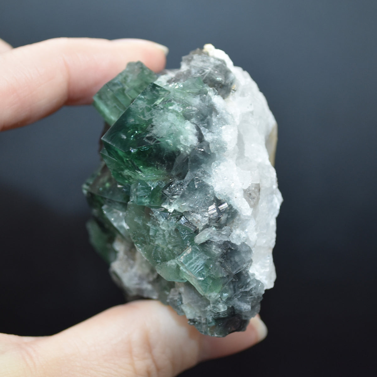 Diana Maria Fluorite Raw Cluster / Specimen with Quartz - Sourced UK - 153 grams #326