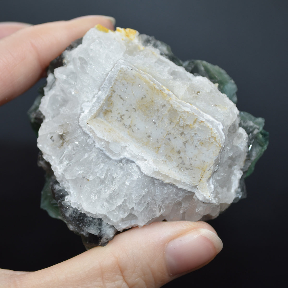 Diana Maria Fluorite Raw Cluster / Specimen with Quartz - Sourced UK - 153 grams #326