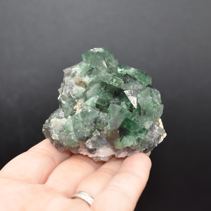 Diana Maria Fluorite Raw Cluster / Specimen with Quartz - Sourced UK - 153 grams #326
