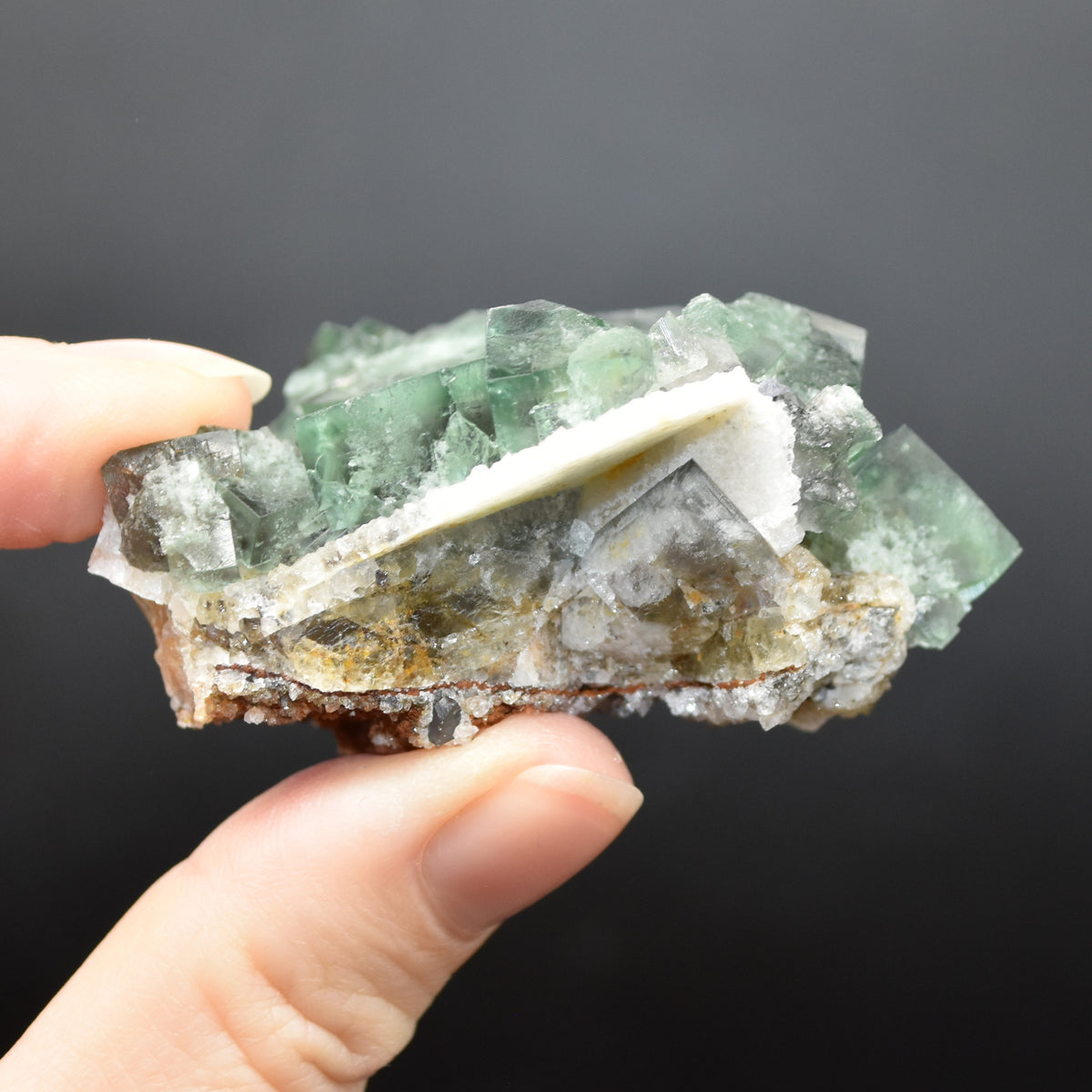 Diana Maria Fluorite Raw Cluster Specimen with Quartz - Sourced UK - 78 grams #339