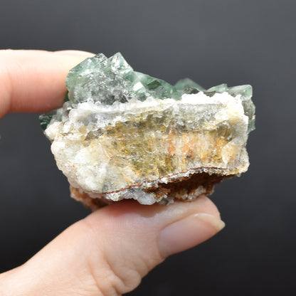 Diana Maria Fluorite Raw Cluster Specimen with Quartz - Sourced UK - 78 grams #339