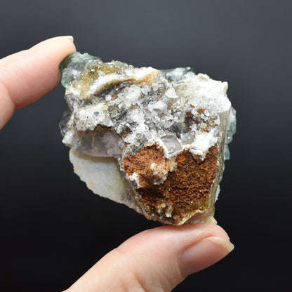 Diana Maria Fluorite Raw Cluster Specimen with Quartz - Sourced UK - 78 grams #339