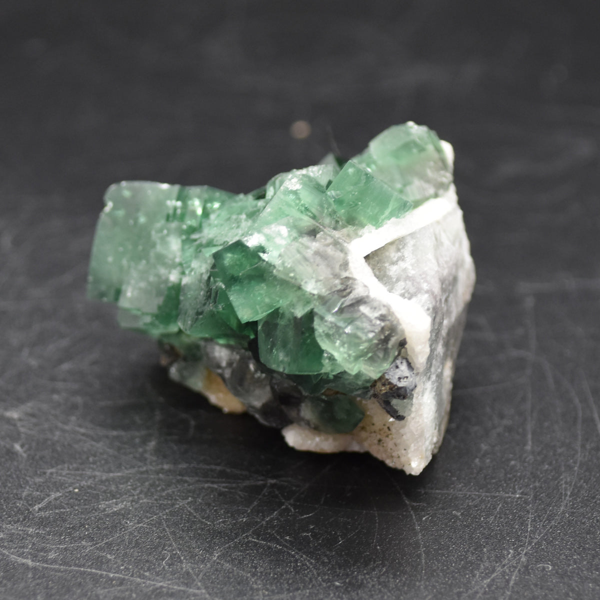 Diana Maria Fluorite Raw Cluster Specimen with Galena and Quartz - Sourced UK - 97 grams #343