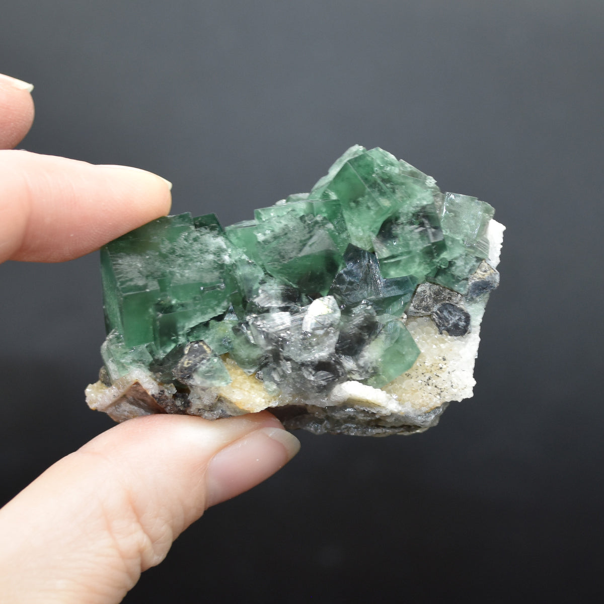 Diana Maria Fluorite Raw Cluster Specimen with Galena and Quartz - Sourced UK - 97 grams #343