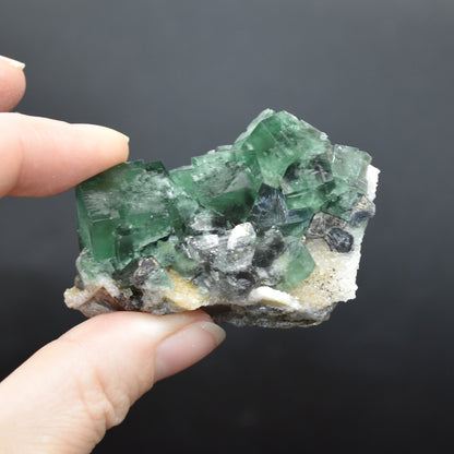 Diana Maria Fluorite Raw Cluster Specimen with Galena and Quartz - Sourced UK - 97 grams #343