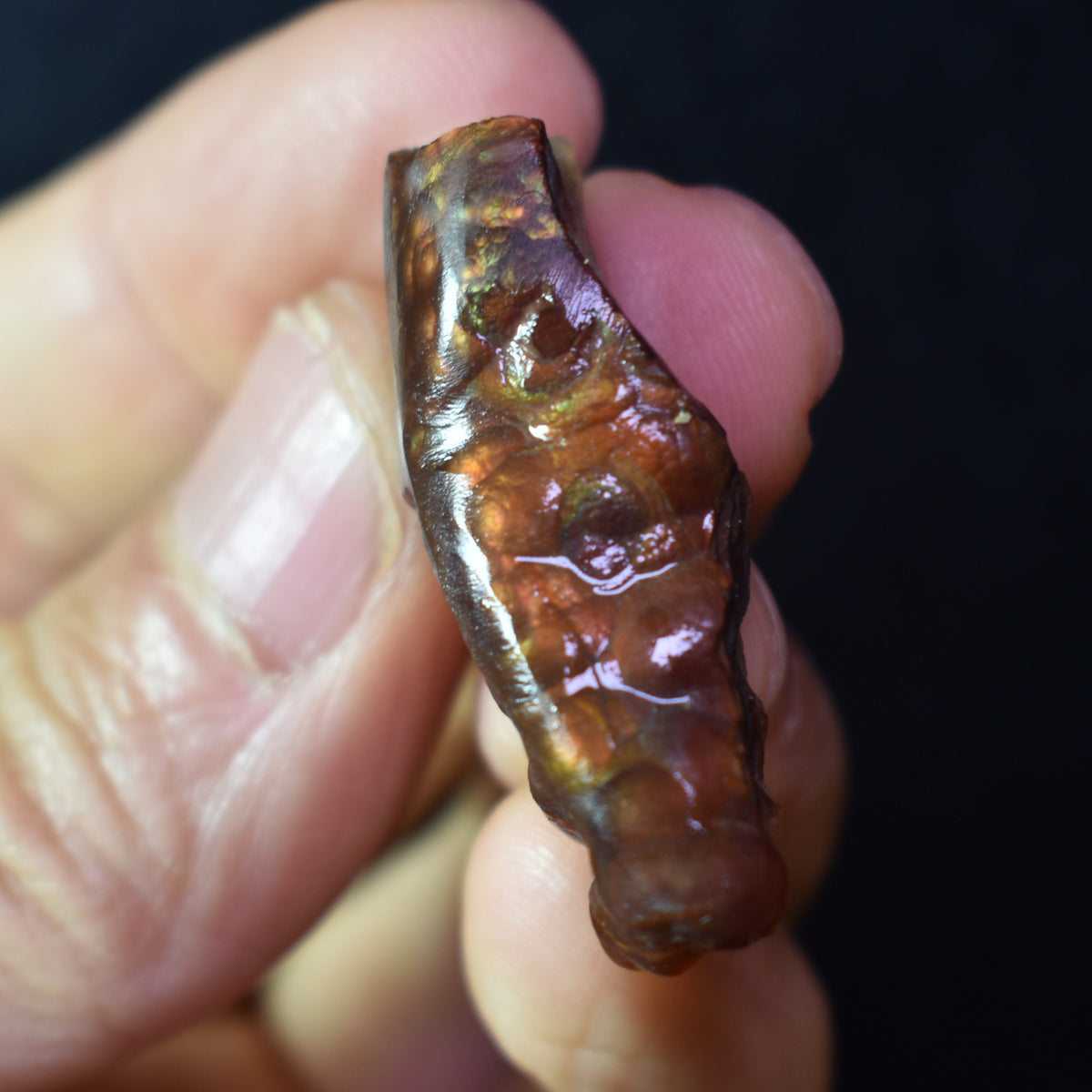 Mexican Rough Raw Fire Agate Specimen Rock - Top Grade - 38ct #13