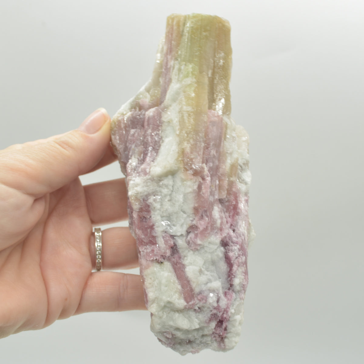 Raw Rubelite - Quartz Matrix with Pink Tourmaline Specimen Rock - 454 grams #01