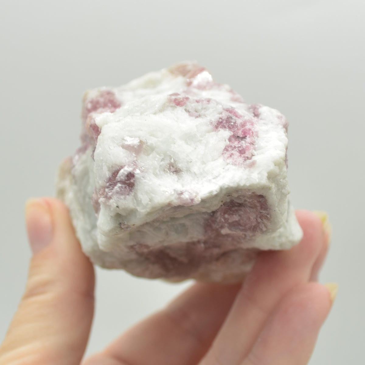 Raw Rubelite - Quartz Matrix with Pink Tourmaline Specimen Rock - 454 grams #01