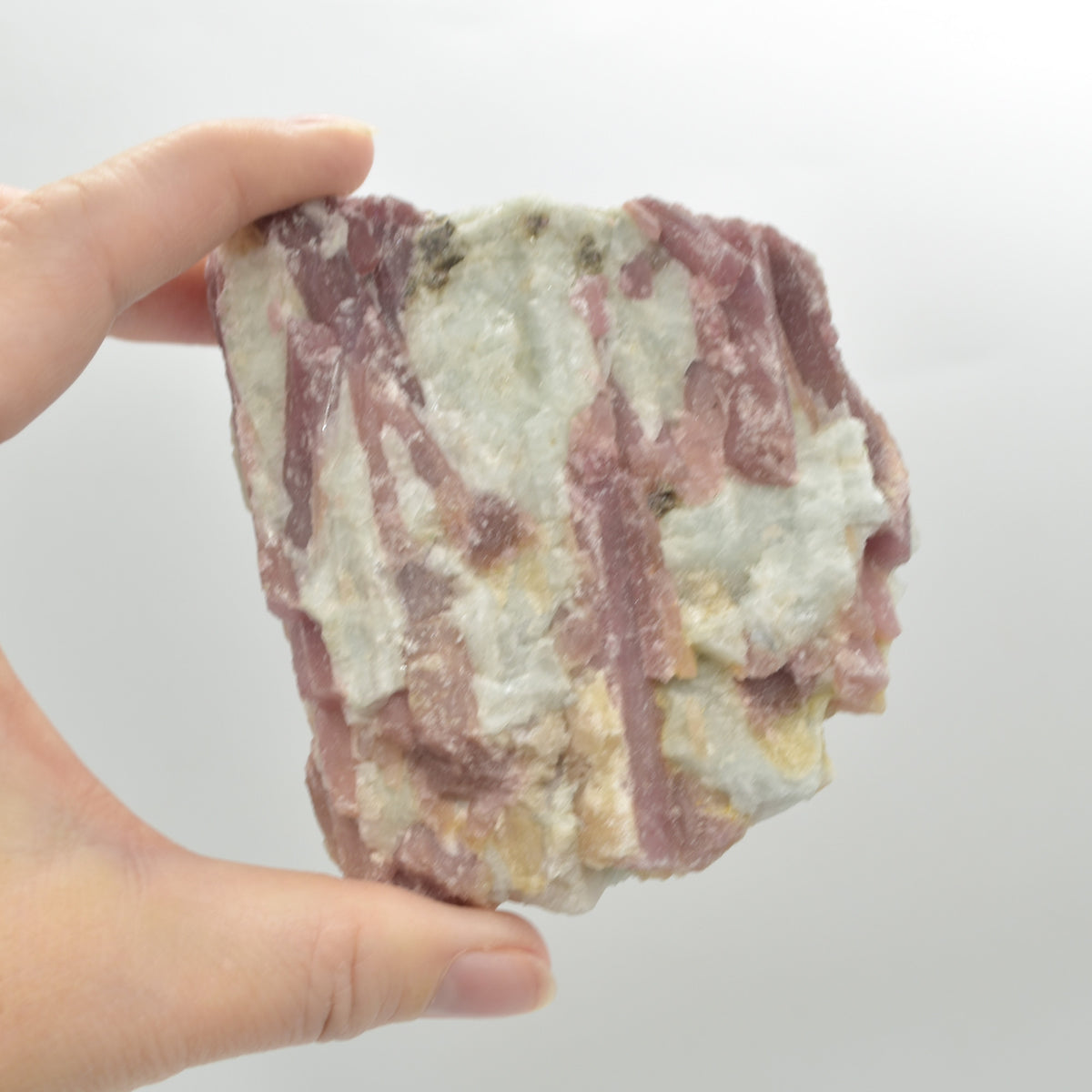 Raw Rubelite - Quartz Matrix with Pink Tourmaline Specimen Rock - 346 grams #09
