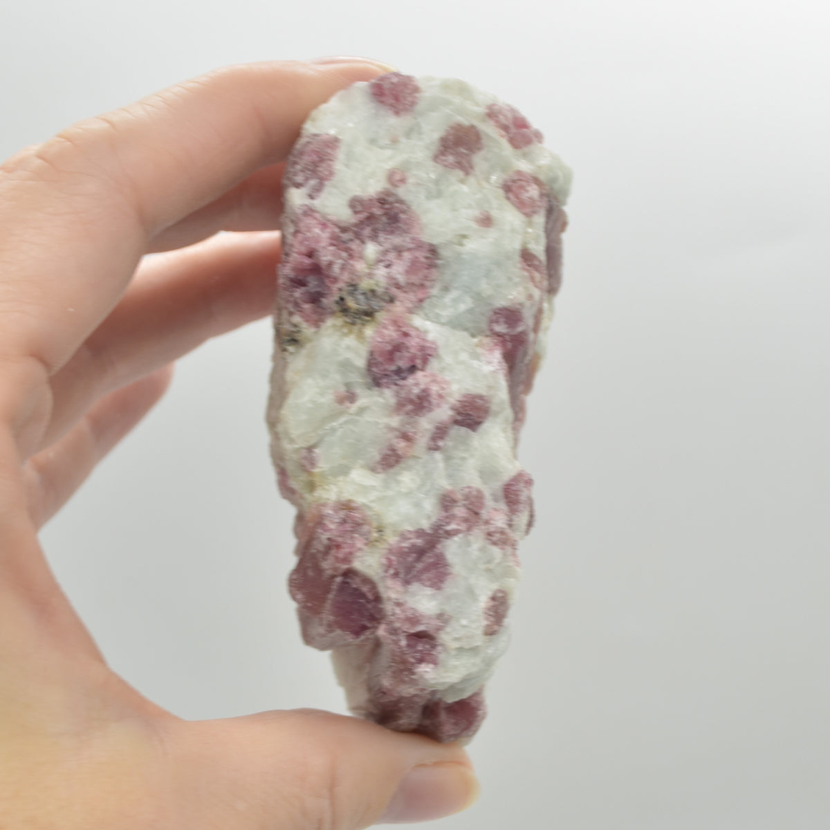 Raw Rubelite - Quartz Matrix with Pink Tourmaline Specimen Rock - 346 grams #09