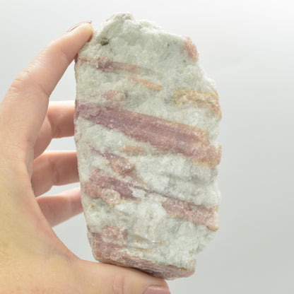 Raw Rubelite - Quartz Matrix with Pink Tourmaline Specimen Rock - 464 grams #13