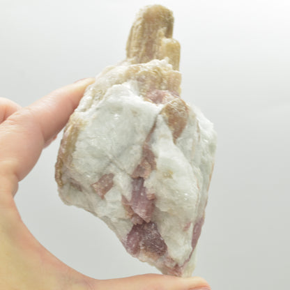 Raw Rubelite - Quartz Matrix with Pink Tourmaline Specimen Rock - 328 grams #14