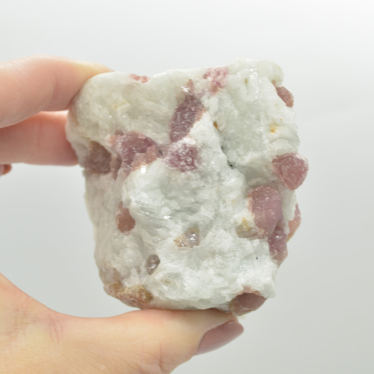 Raw Rubelite - Quartz Matrix with Pink Tourmaline Specimen Rock - 328 grams #14