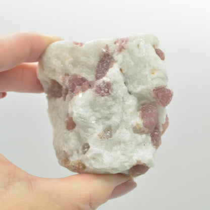 Raw Rubelite - Quartz Matrix with Pink Tourmaline Specimen Rock - 328 grams #14