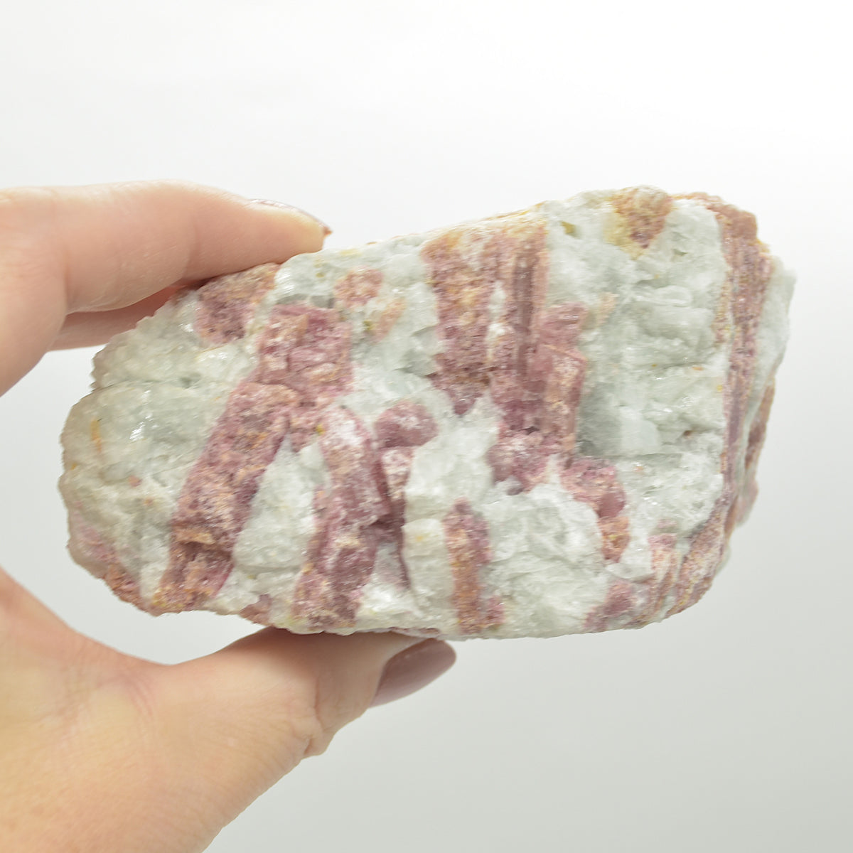 Raw Rubelite - Quartz Matrix with Pink Tourmaline Specimen Rock - 514 grams #23