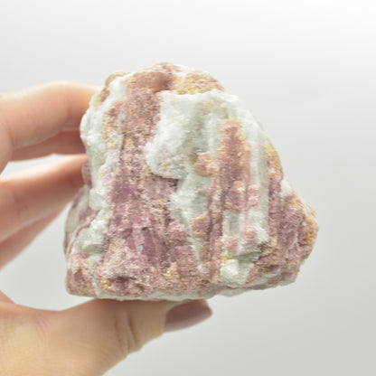 Raw Rubelite - Quartz Matrix with Pink Tourmaline Specimen Rock - 514 grams #23