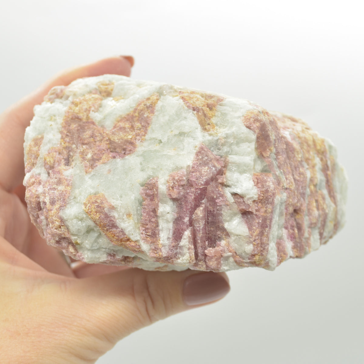 Raw Rubelite - Quartz Matrix with Pink Tourmaline Specimen Rock - 514 grams #23