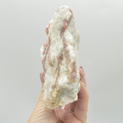 Raw Rubelite - Quartz Matrix with Pink Tourmaline Specimen Rock - 691 grams #28