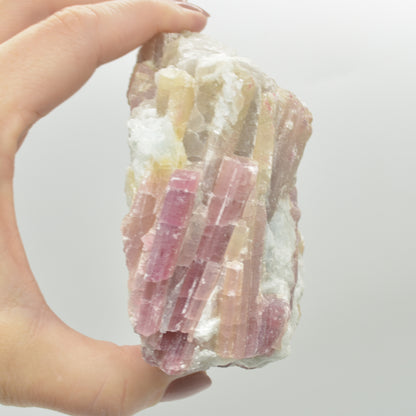 Raw Rubelite - Quartz Matrix with Pink Tourmaline Specimen Rock - 594 grams #29